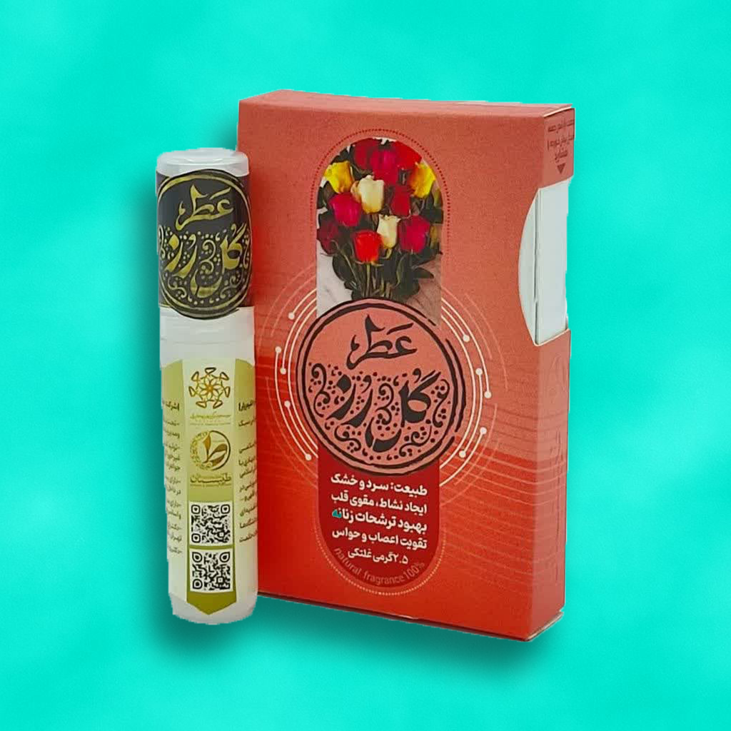 عطر طبیعی گل رز 2.5 میلی طیبستان (غلتکی)
